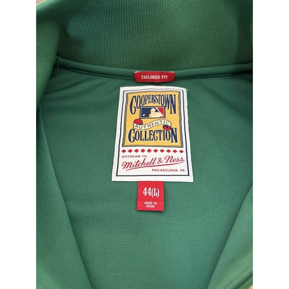 Mitchell&Ness Oakland Athletics A Full Zip Jacket Men Large 44-Cooperstown Co - Picture 3 of 9